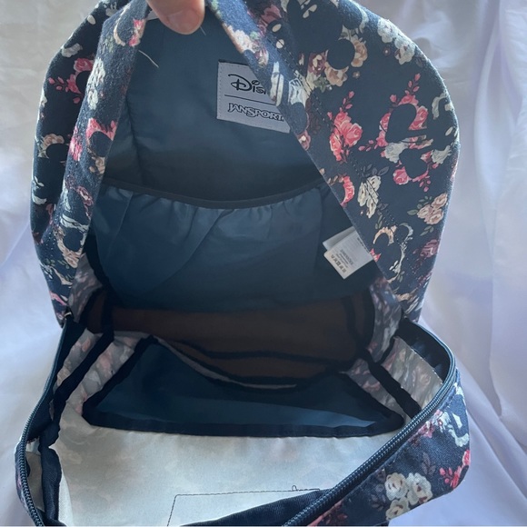 Jansport Blue Mickey Floral Backpack - Picture 5 of 7